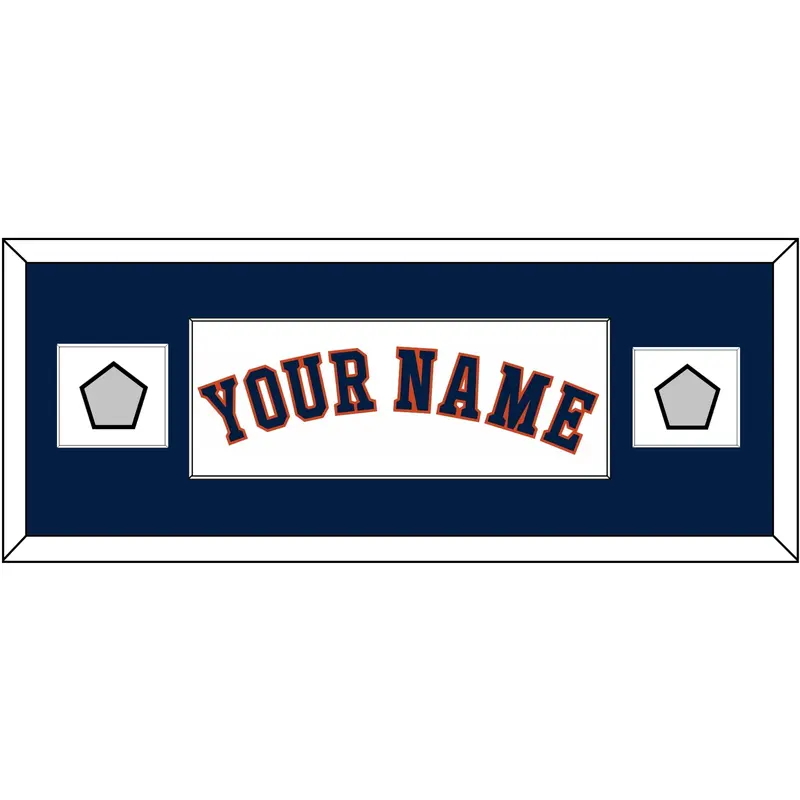 Houston Name & 2 World Series Champions Patches - Home White - Single Mat 2