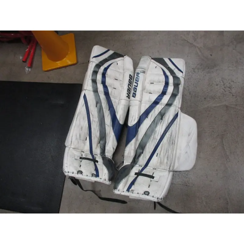 Used Bauer Vapor X60 Pro 37" Hockey Goalie Leg Guards - Small Tear