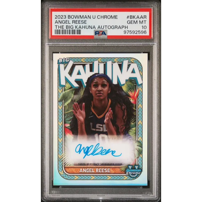 Angel Reese 2023 Bowman Chrome U Big Kahuna Auto PSA 10 Gem Mint
