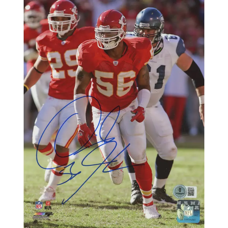 Chiefs Derrick Johnson Authentic Signed 8x10 Photo Autographed BAS #BR54875