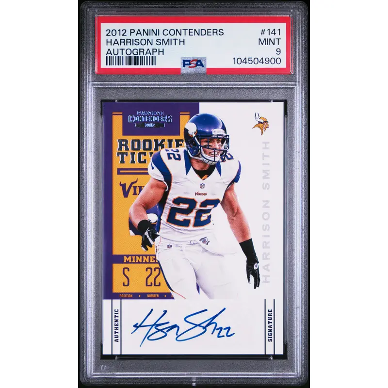 Harrison Smith 2012 Panini Contenders #141 Rookie Auto PSA 9 Mint