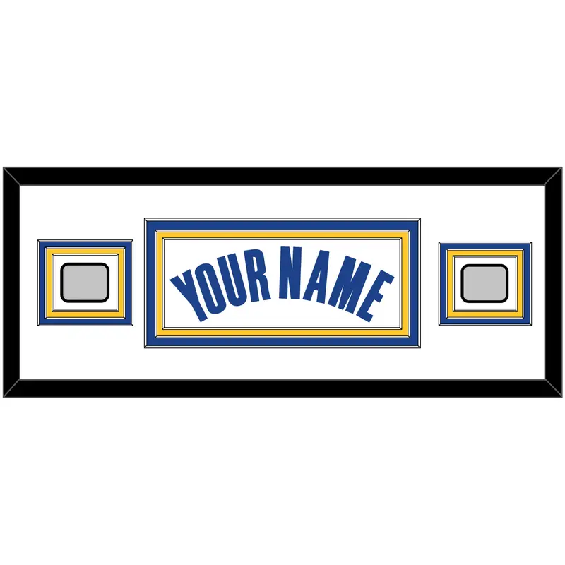 Golden State Name & 2 Champions Patches - White Association - Triple Mat 2