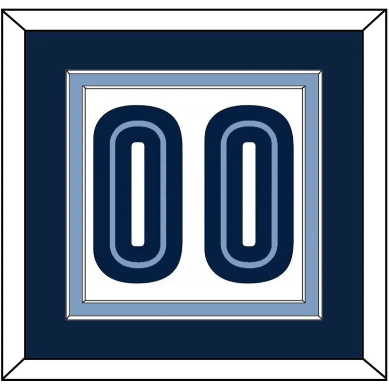Memphis Number - Home White (2004-2010) - Double Mat 3