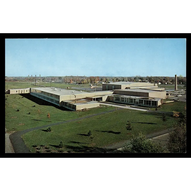 Vintage Columbia City, Indiana High School Postcard