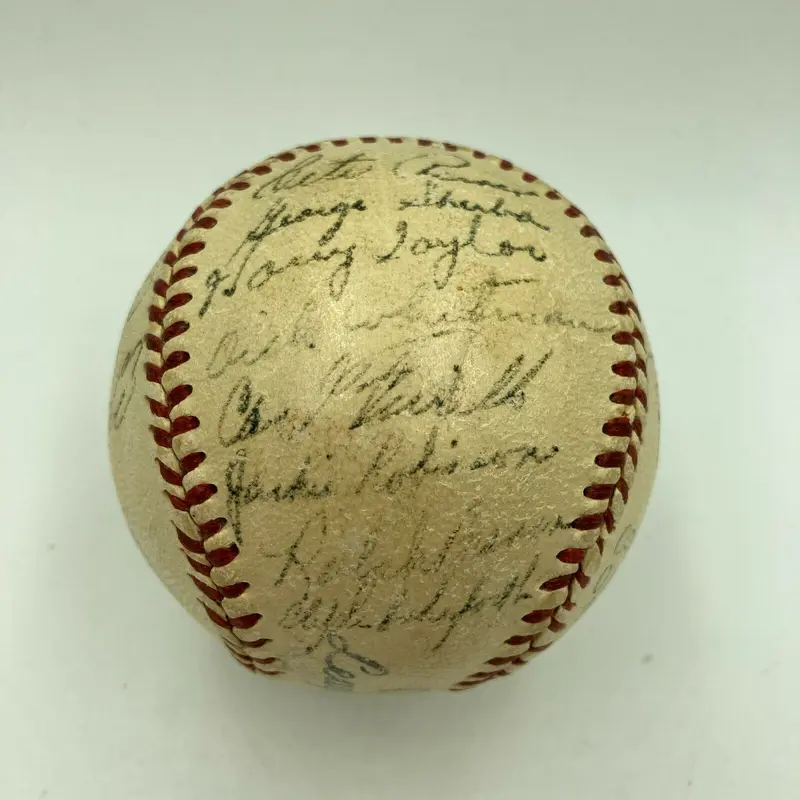 Jackie Robinson & Roy Campanella 1948 Brooklyn Dodgers Team Signed Baseball BAS