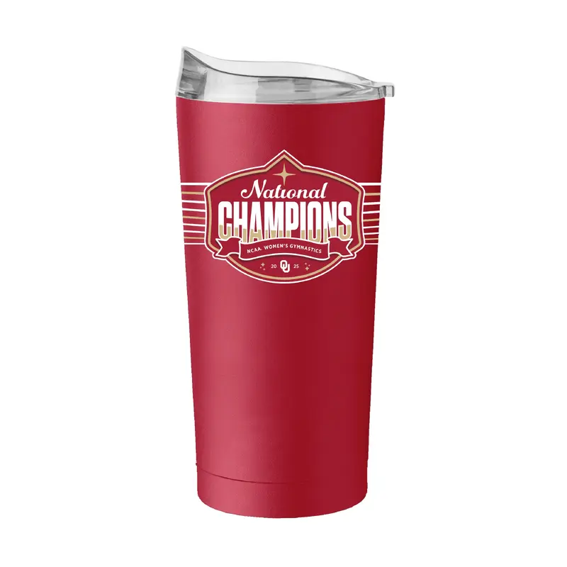 Oklahoma 2025 Womens Gymnastics Champions 20oz PC Tumbler