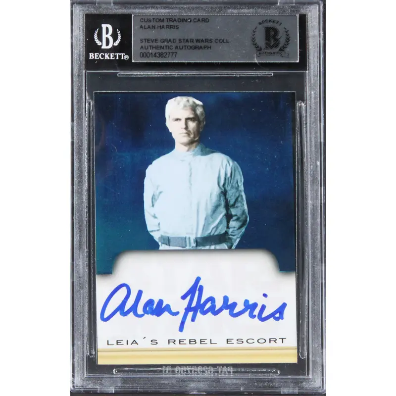 Alan Harris Star Wars Authentic Signed Custom Trading Card BAS Slabbed