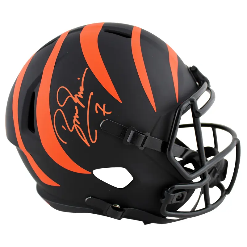 Bengals Boomer Esiason Signed Eclipse Full Size Speed Rep Helmet BAS Witnessed