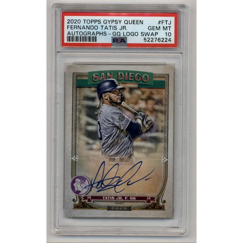 Fernando Tatis Jr 2020 Gypsy Queen Logo Swap 55/99 PSA 10 Gem Mint
