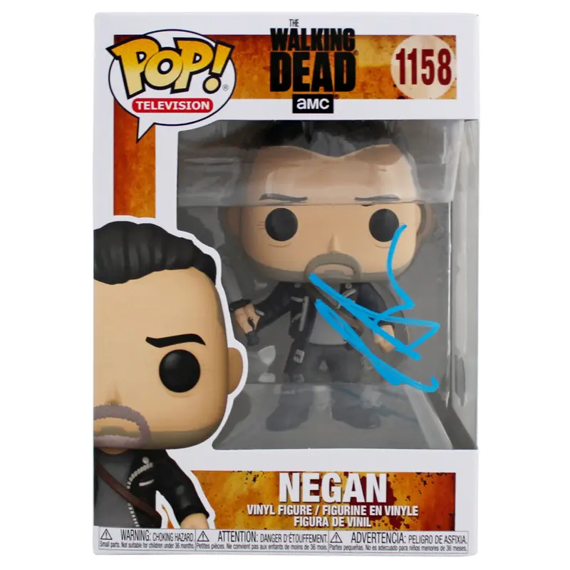 Jeffrey Dean Morgan Walking Dead Signed #1158 Negan Funko Pop Vinyl Figure BAS
