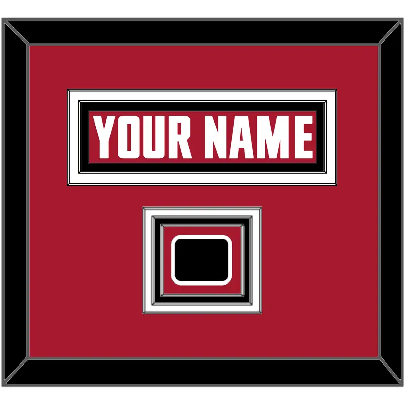 Atlanta Nameplate & Jersey Logo Patch - Alternate Red (2020-2022) - Triple Mat 2
