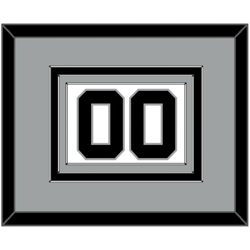 San Antonio Number - Home White (1989-2002) - Triple Mat 3