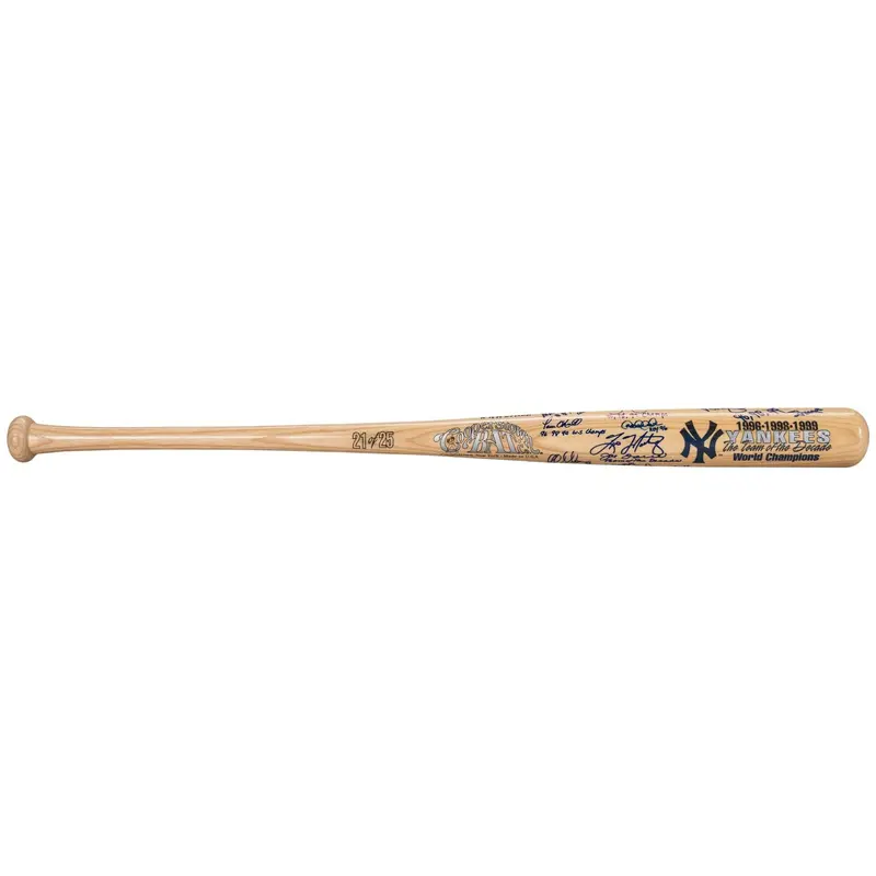Extraordinary New York Yankees 1996 Team Of The Decade Signed Bat LE #21/25 JSA