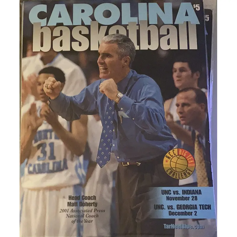 2001 North Carolina vs Indiana University Basketball Program