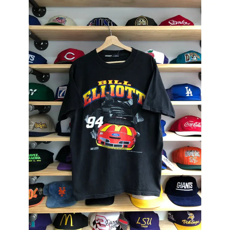 Vintage 1995 Bill Elliott McDonalds Nascar Tee Size Large
