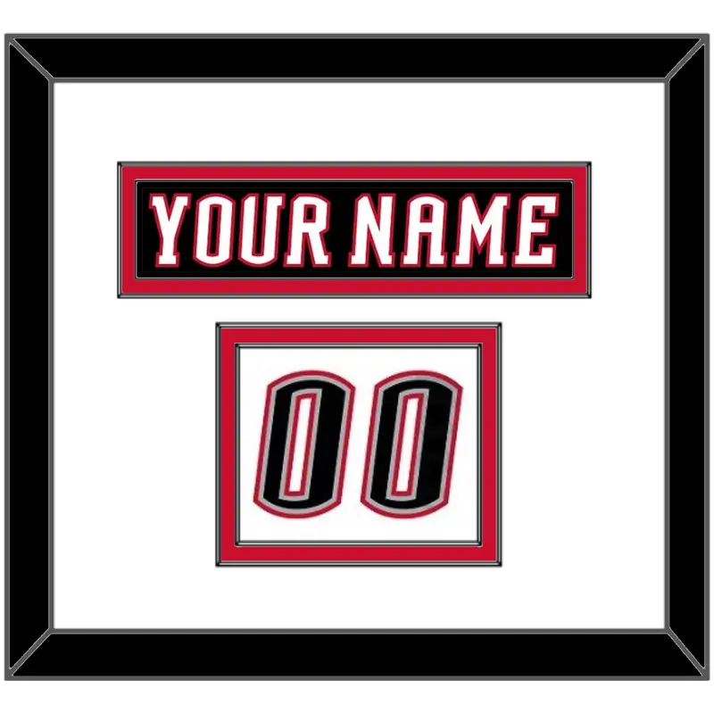 Buffalo Nameplate & Number (Shoulder) - Home White (1996-2006) - Double Mat 1