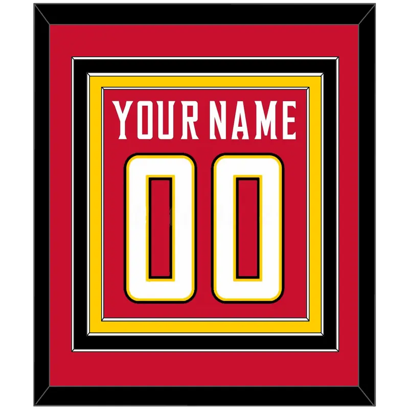 Maryland Basketball Name & Number - Road Red (2013-2015) - Triple Mat 2