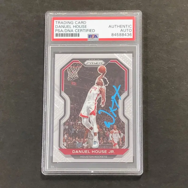 2020-21 Panini Prizm #80 DANUEL HOUSE Signed Card AUTO PSA Slabbed Rockets
