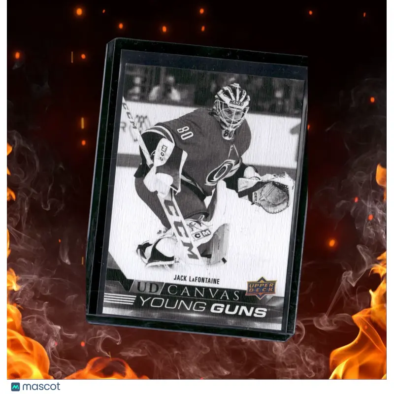 2022-23 Upper Deck Jack LaFontaine Canvas Young Guns Black & White Rookie #237