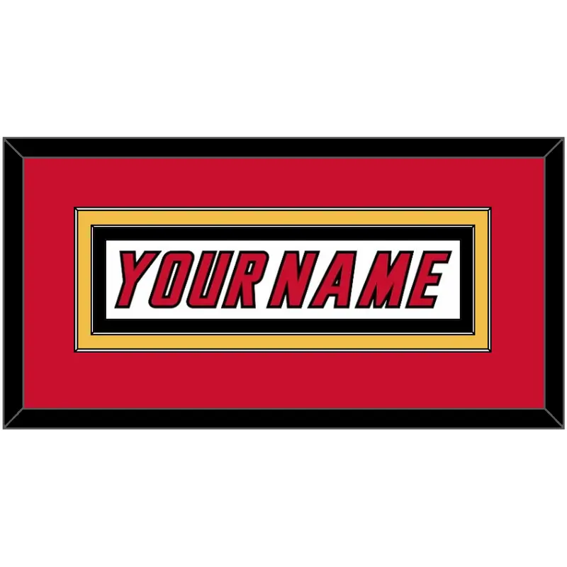Calgary Nameplate - Home White (1995-2000) - Double Mat 2