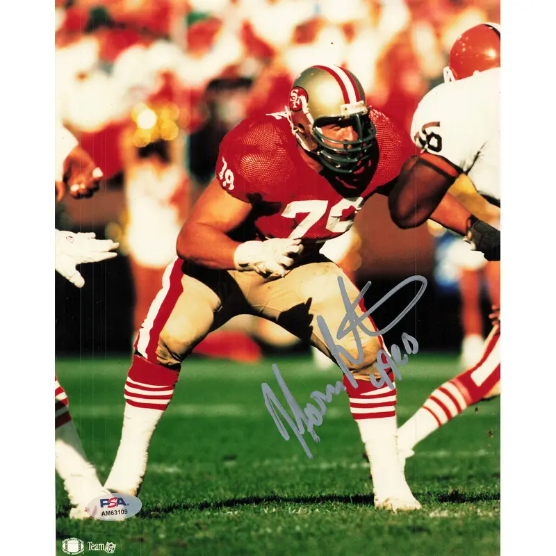 Harris Barton signed 8x10 photo PSA/DNA San Francisco 49ers Autographed