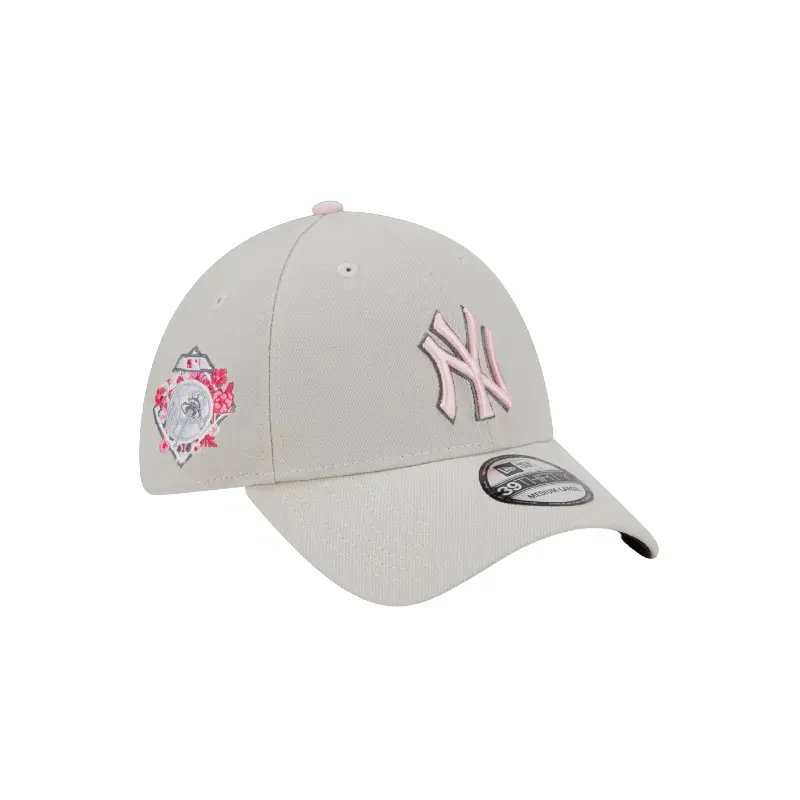 Mothers Day New York Yankees 39Thirty Stretch Fit - Stone/Pink