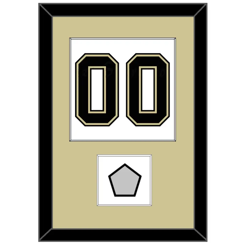 Pittsburgh Number (Back) & Stanley Cup Finals Patch - Road White (2007-2016) - Single Mat 2