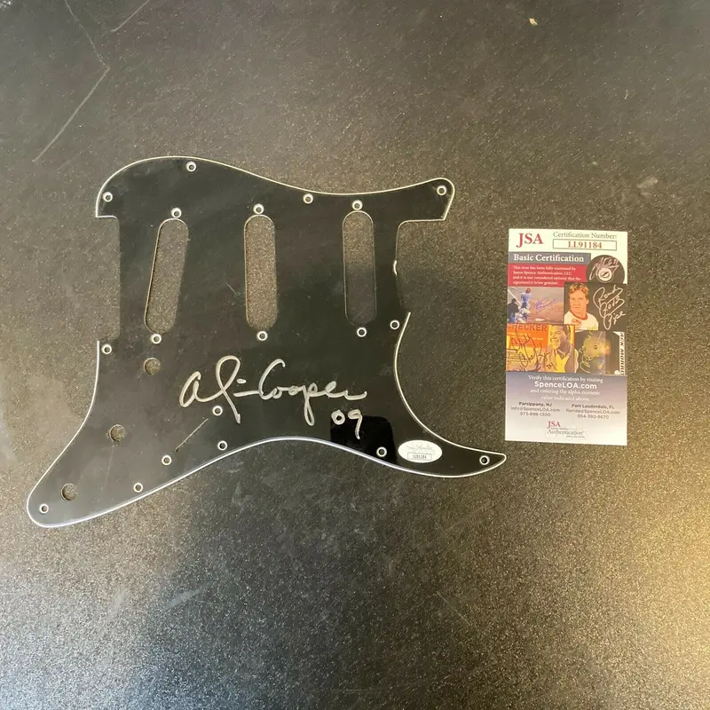 Alice Cooper Signed Autographed Guitar Pickguard With JSA COA