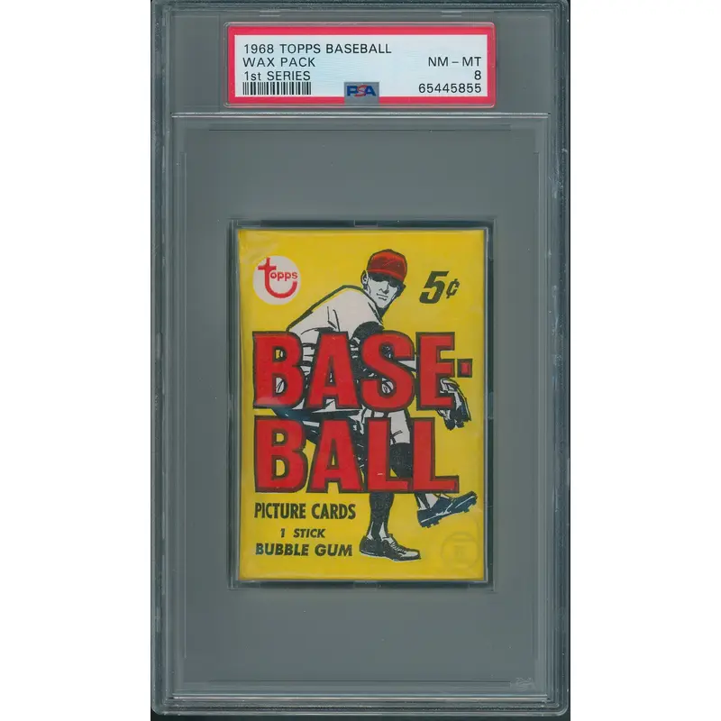1968 Topps Baseball Unopened Series 1 Wax Pack PSA 8 *5855