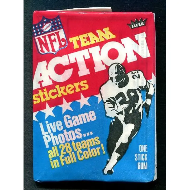 1976 Fleer Football Stickers Unopened Wax Pack