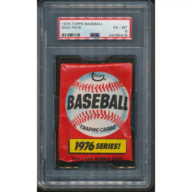 1976 Topps Baseball Unopened Wax Pack PSA 6