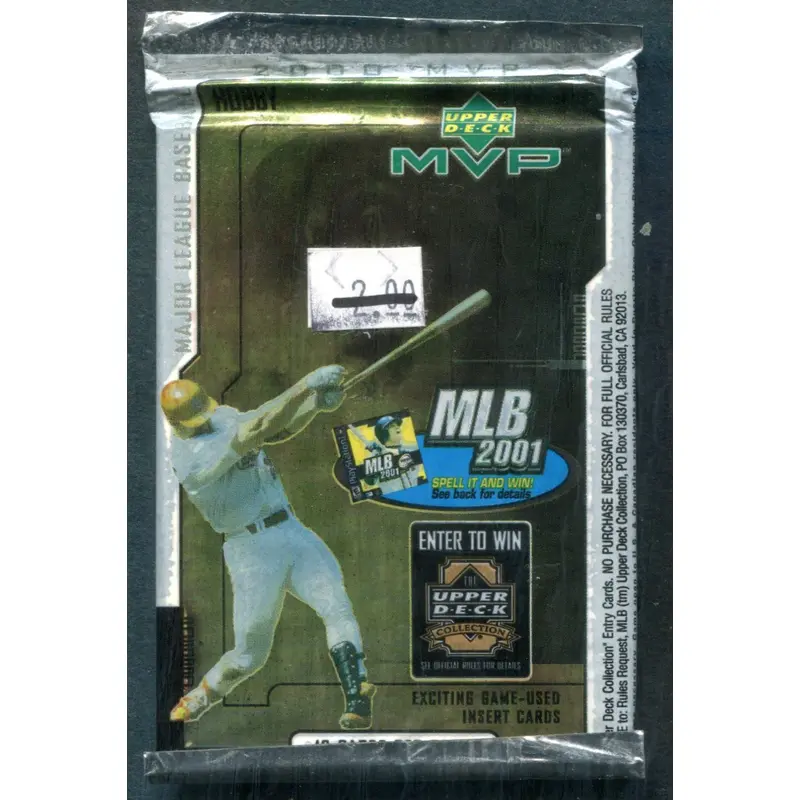 2001 Upper Deck MVP Baseball Unopened Pack (Hobby) (10) (PS)