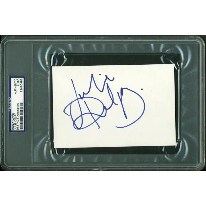 Julie Delpy Authentic Signed 4X6 Index Card Autographed PSA Slabbed #83050453