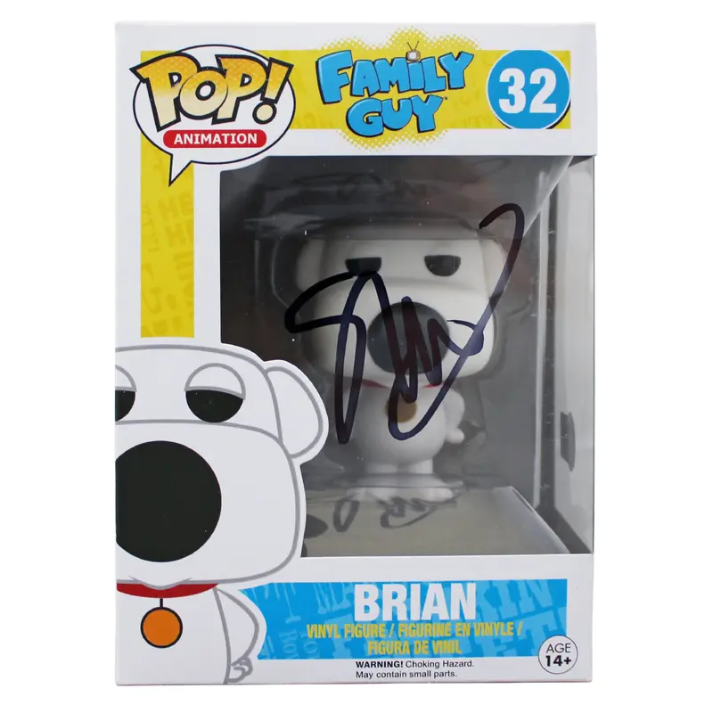 Seth MacFarlane Family Guy Authentic Signed Brian #32 Funko Pop Vinyl Figure BAS