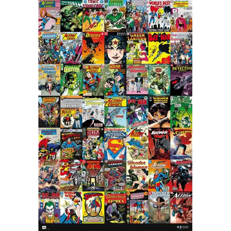 DC Comics Universe 49 Historic Covers On One Poster - Grupo Erik