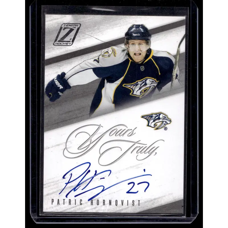 2010-11 Panini Zenith - Yours Truly Autographs - Patric Hornqvist #PH