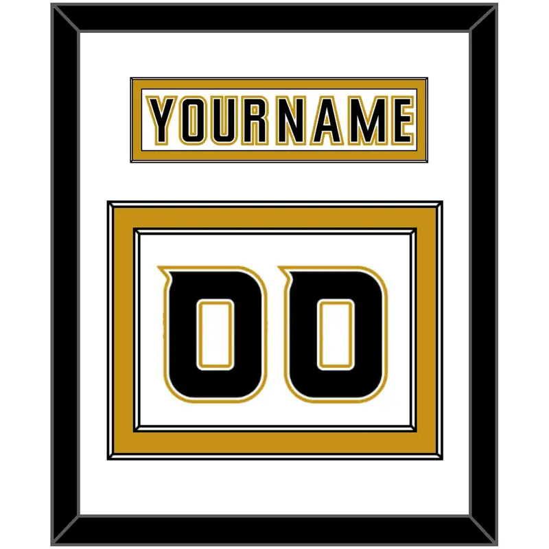 Anaheim Nameplate & Number (Back) - Road White (2006-2014) - Double Mat 1