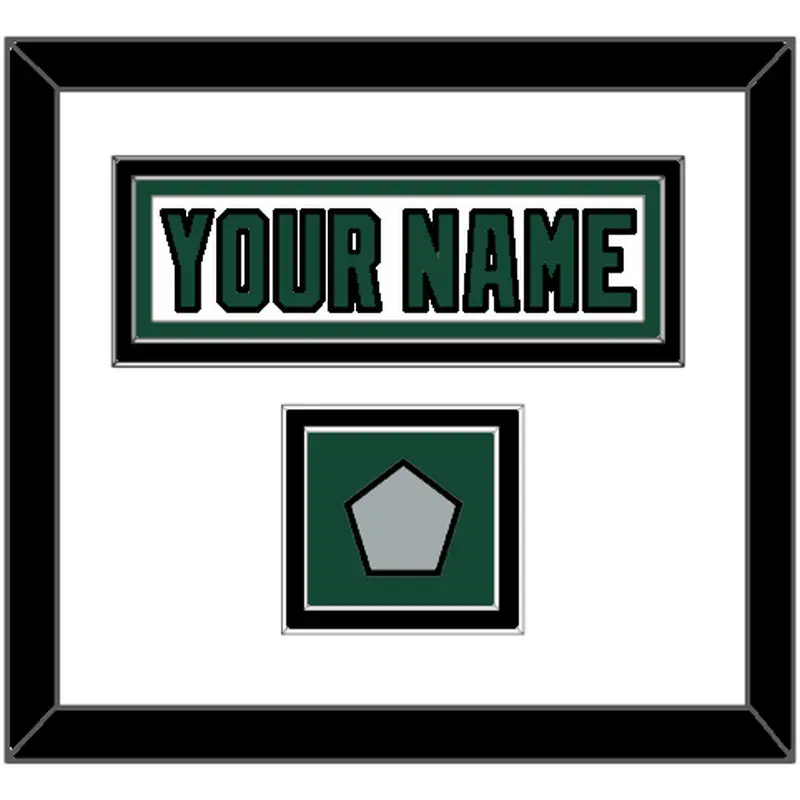 Dallas Nameplate & Stanley Cup Finals Patch - Home White (1994-1999) - Double Mat 1