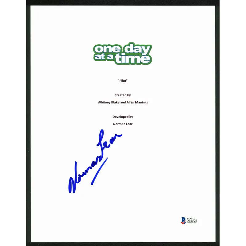 Norman Lear Authentic Signed 8.5x11 On Day At A Time Script Cover BAS #D94526