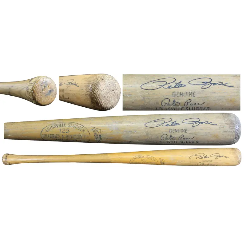 Reds Pete Rose Signed 1963 Louisville Slugger Bat GU Graded 7.5 PSA/DNA & BAS
