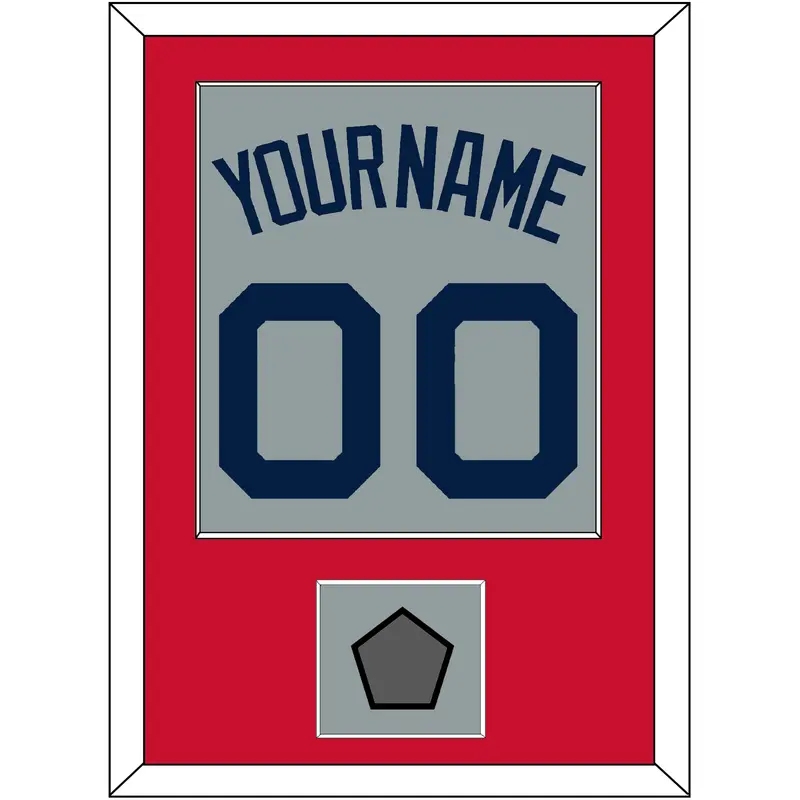 Boston Name, Number & World Series Jersey Patch - Road Gray (2009-2013) - Single Mat 2