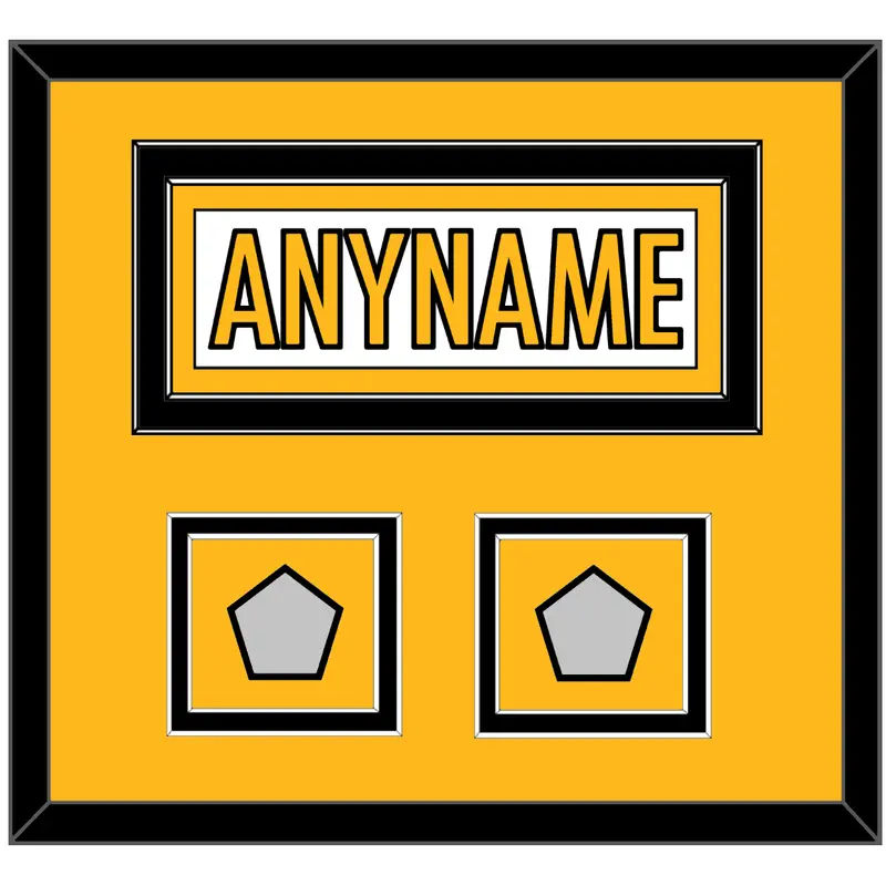 Pittsburgh Nameplate & Super Bowl XL & XLVII Jersey Patches - Road White - Double Mat 5