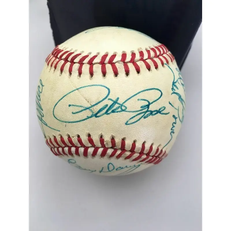 1984 Cincinnati Reds Team Signed National League Baseball Pete Rose Tony Perez