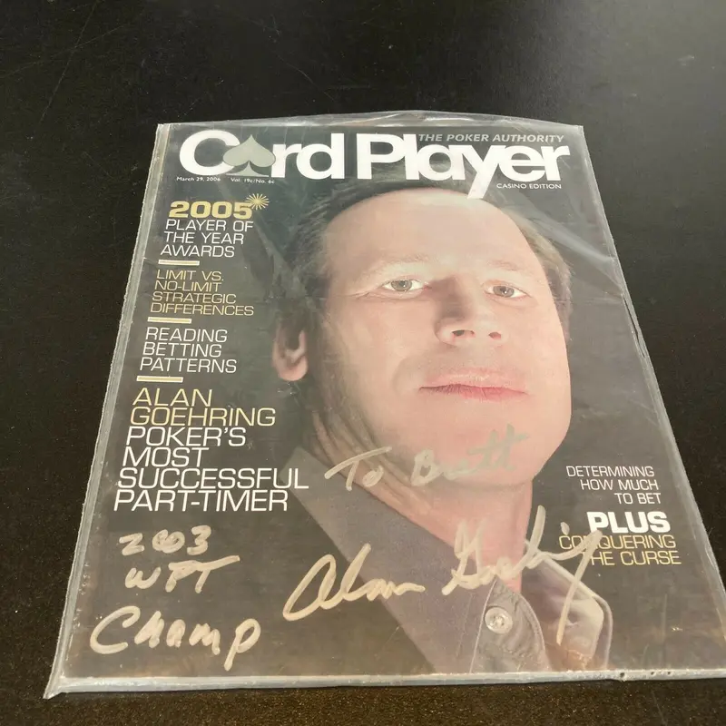 Lot Of (10) Poker Champions Signed Autographed Poker Magazines