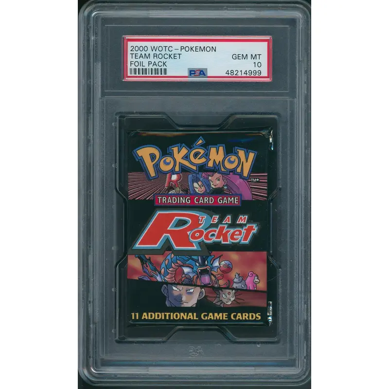 2000 WOTC Pokemon Team Rocket Foil Pack PSA 10