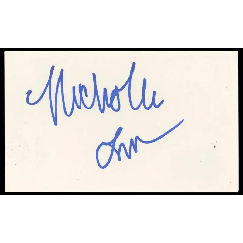 Nicholle Tom The Nanny Authentic Signed 3x5 Index Card Autographed BAS #BN33229