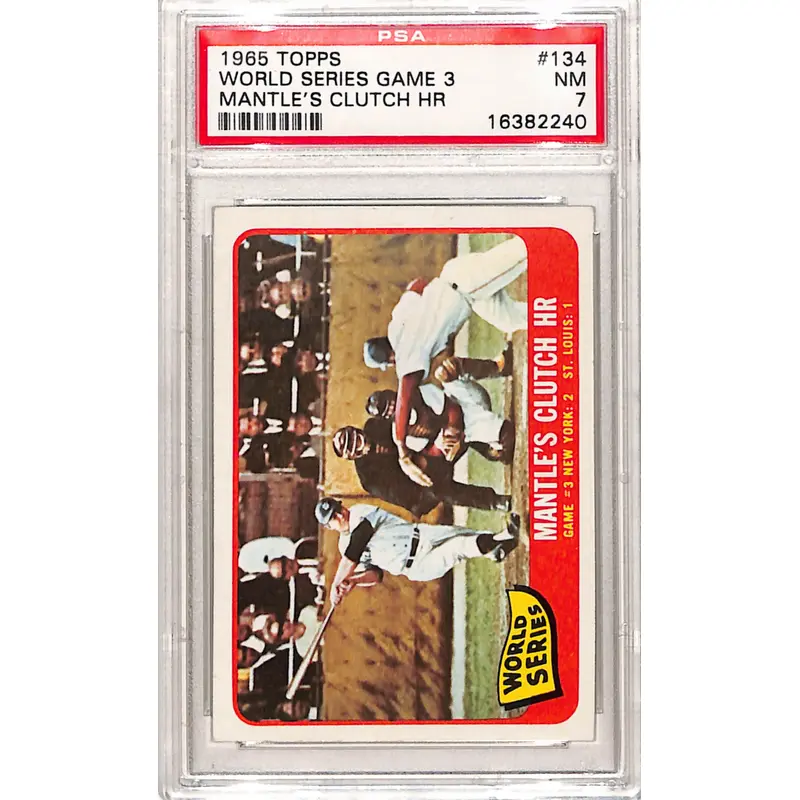 Mickey Mantle 1965 Topps World Series Game 3 #134 PSA 7 Near Mint