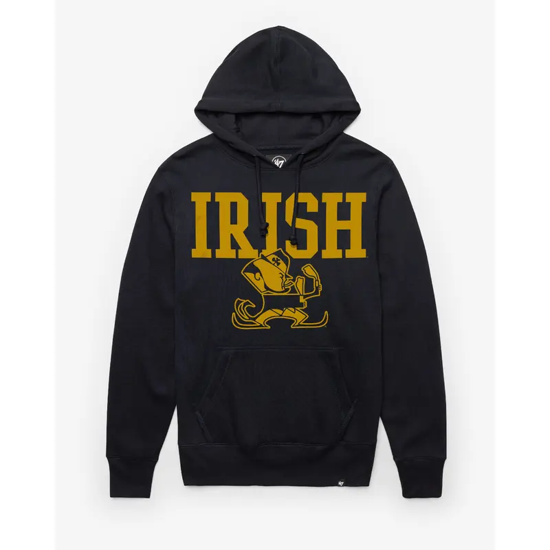 NOTRE DAME FIGHTING IRISH VINTAGE STRAIGHT BLOCK HEADLINE HOOD