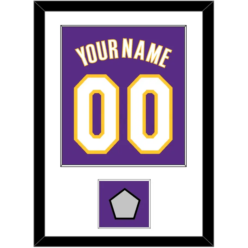Los Angeles Name & Number With Champions Patch - Road Purple (1999-2004) - Single Mat 1