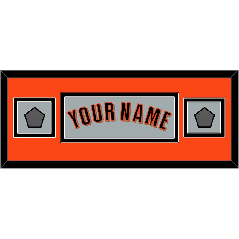 San Francisco Name & 2 World Series Jersey Patches - Road Gray (2010-2021) - Double Mat 4